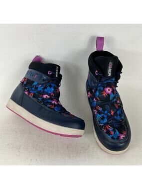 Moon Boot Neil Kauai Sneaker Women's 7.5 Blue Navy Orchid Non-Slip Waterproof